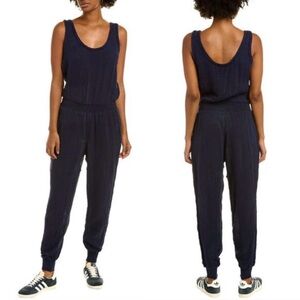 NEW Michael Stars Tobi Double Gauze  Sleeveless Navy Admiral  Jumpsuit Pockets M